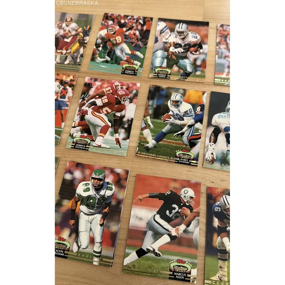 1992 Topps Stadium Club Football Card Lot Sanders Elway Smith Young Williams